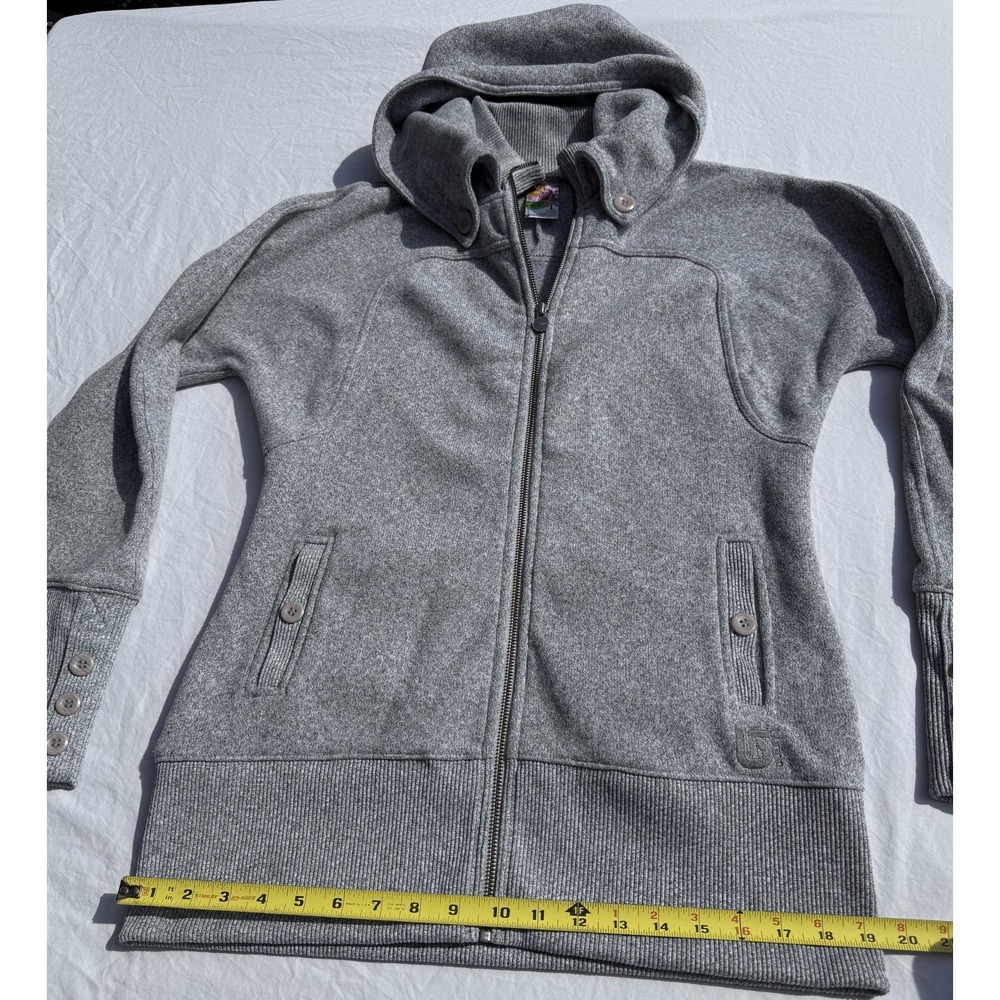 Burton Women's Dryride WB Minx Fleece Full Zip Grey Sweater Jacket Size L - Picture 4 of 6